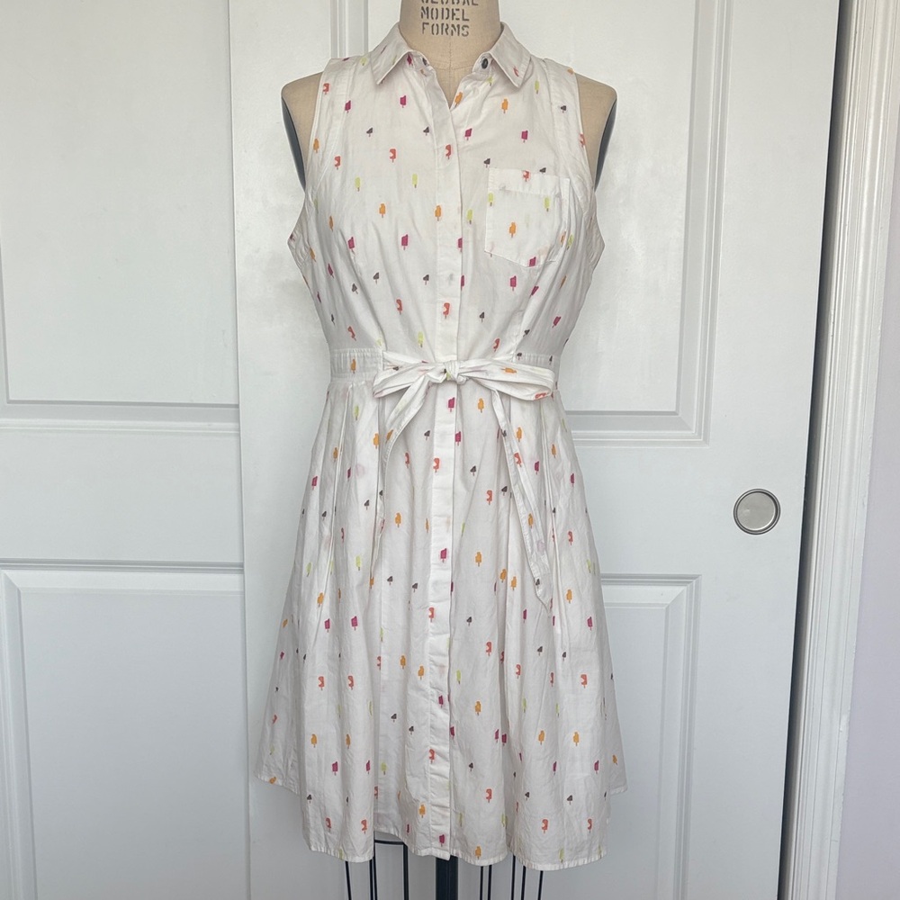 Anthropologie Popsicle White Shirt Dress 🍦